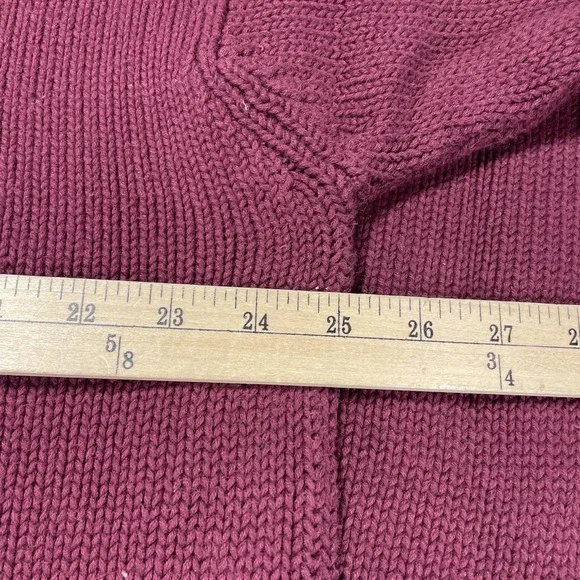 Eddie Bauer Sweater Mens XLT Tall Purple Cotton Knit Crewneck Pullover Warm - Picture 4 of 6